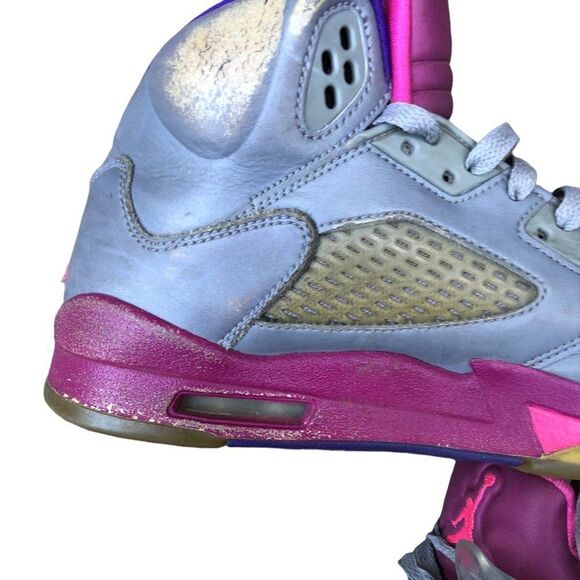 RARE 2013 Air Jordan 5 Retro Cement Grey Pink Size 7 - Picture 13 of 16